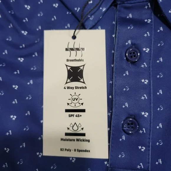 Men's Play Bad Look Good Par Golf Polo Shirt BogeyBros Blue Size S - Picture 4 of 11